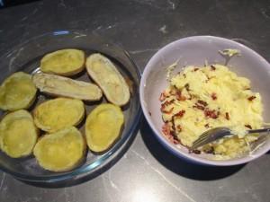 pommes de terre et purée lardons Comté
