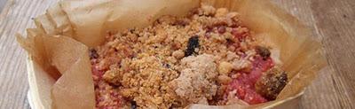 Crumble aux pommes et aux framboises