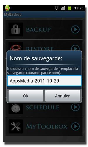 Tutoriel : MyBackup pour Android