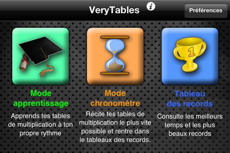 verytables Verytables, lapplication iphone pour apprendre les tables de multiplication