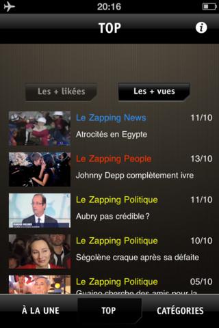 Zappings: l’application du Zapping du Web est Gratuit