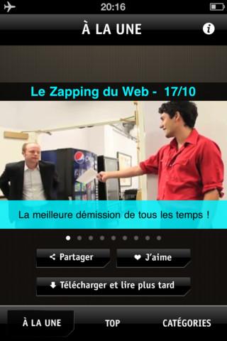 Zappings: l’application du Zapping du Web est Gratuit