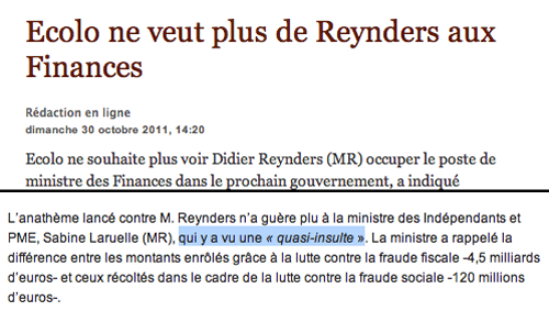 Ce que dit Ecolo: ” « Si l’on veut changer de cap, il...