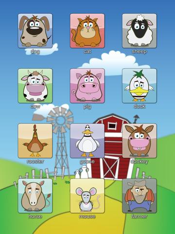 Le jeu SoundBoom pour enfants est Gratuit: Reconnaître les bruits de la ferme