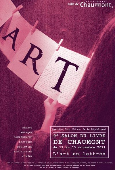 L’art en lettres du 11 au 13 novembre à Chaumont