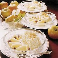 Riz au lait à la compote de pommes