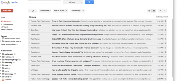greader 1000 600x274 Cest parti pour le nouveau Google Reader
