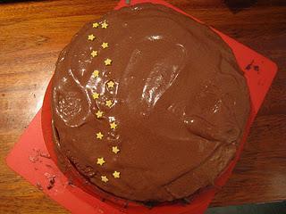 Gâteau arc en ciel au chocolat