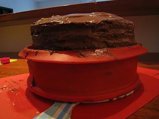Gâteau arc en ciel au chocolat