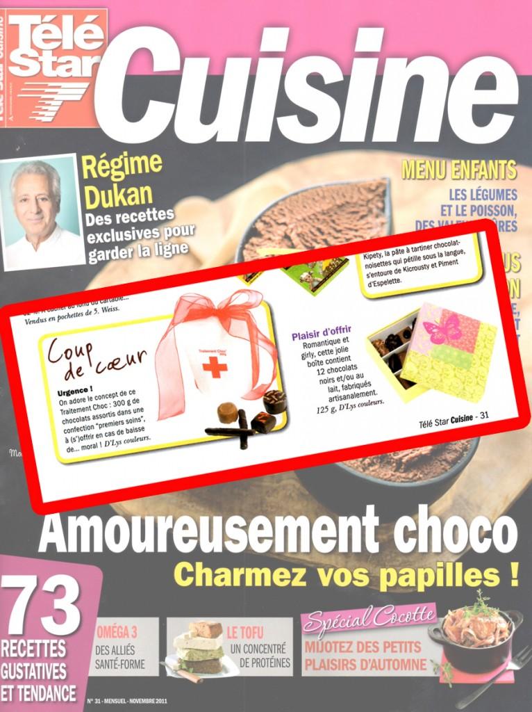 Les chocolats D’lys couleurs dans Téléstar !