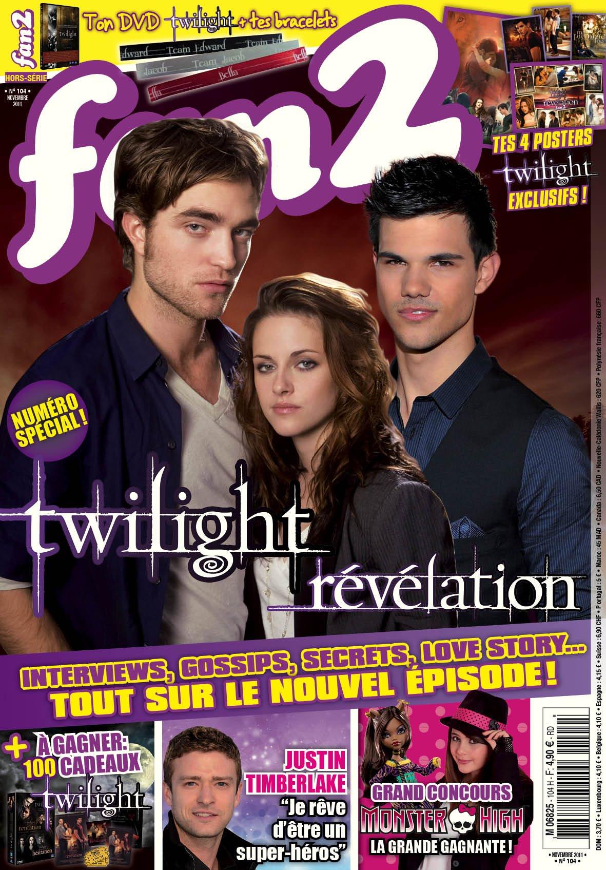 Breaking Dawn sur le numéro de Novembre du magazine Fan2