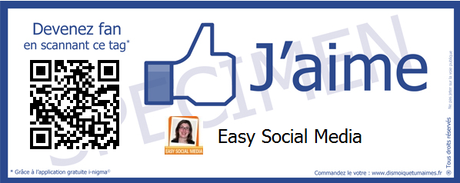 QR tag facebook fan easy social media Comment promouvoir votre fan page Facebook ? Les lecteurs nous livrent leurs secrets ! 