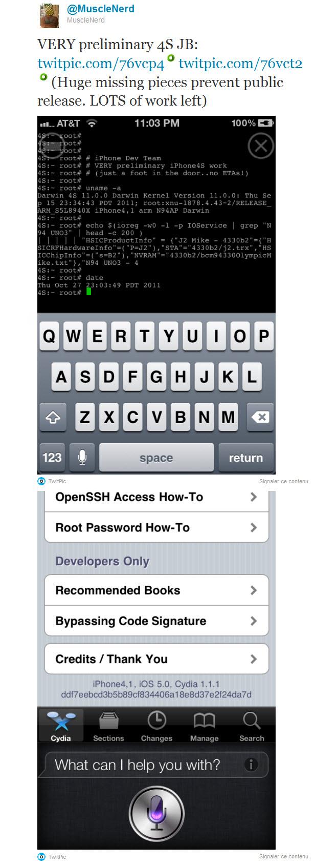 L’iPhone4S/iPad2 jailbreakés par la DevTeam