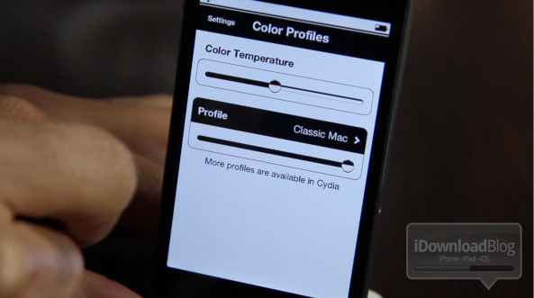 Tweak ColorProfiles: Un tweak pour changer la teinte du Springboard de votre iDevice
