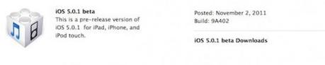 iOS 5.0.1 disponible pour les développeurs
