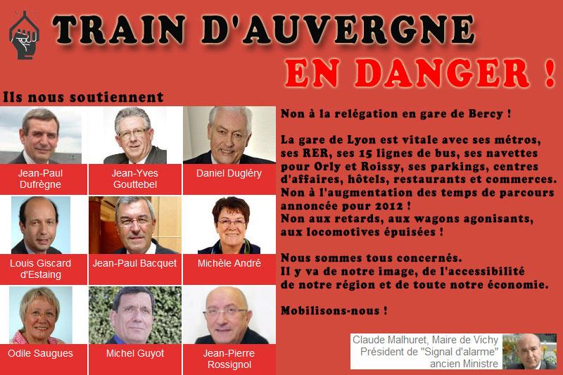 Train d'Auvergne en Danger, signez la petition