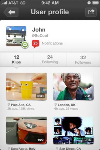 L’application Klip: Partagez vos vidéos depuis votre iPhone est GRATUIT