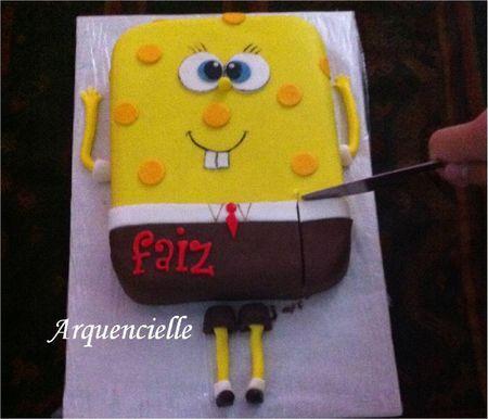 Gâteau Bod l'éponge coupe Spongebob cake