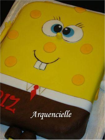 Gâteau Bod l'éponge détail Spongebob cake