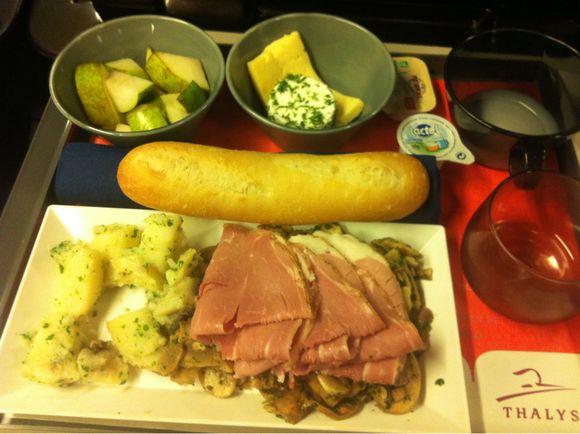 Avis sur le diner a bord du Thalys Bruxelles Paris