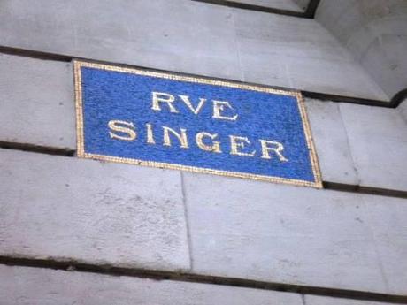 Paris, ancienne, plaque de rue