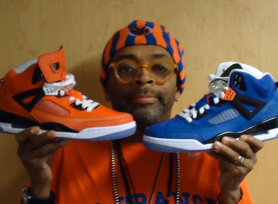 spike lee signing knicks spizikes 1 Spike Lee va signer les Air Jordan Spiz’ike ‘Knicks’ @ NYC 