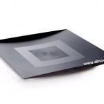 assiette jetable noire pour fête assiette noel plastique