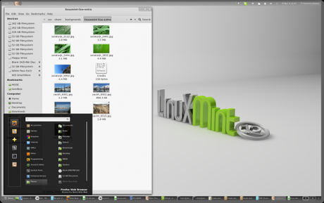 linuxmint12 preview 560x352 Linux Mint 12 Gnome Shell ajoute une extension Mint qui change tout !