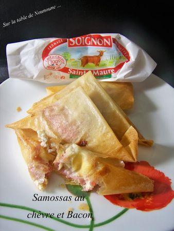 Samossas au chèvre et bacon 1