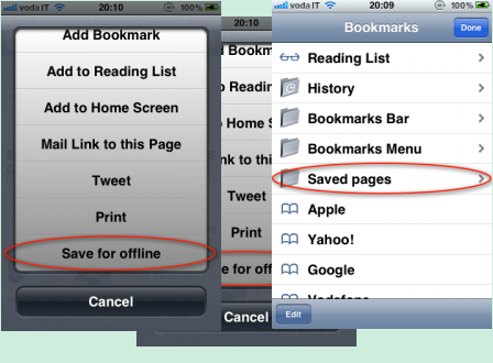 weboffline1 WebOffline: Utiliser Safari sans Internet