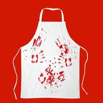 Tablier De Boucher Halloween Sanglant - Avec 2 Serre-têtes Couteau, Costume Effrayant Pour Fête