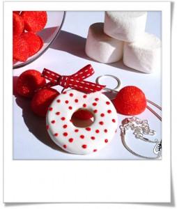 Donuts à la fraise en fimo