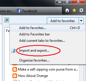 Sauvegarder ses favoris internet