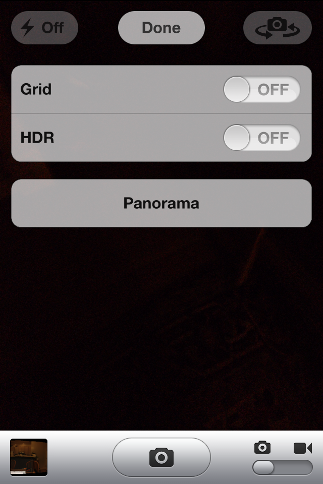 Un mode caméra Panorama caché dans iOS 5