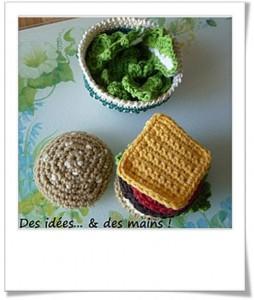 Hamburger en crochet