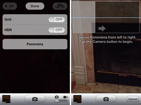 iOS 5 : Mode Photo Panorama caché