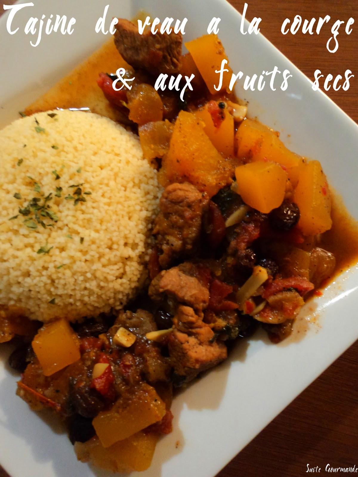 Tajine de veau à la courge et aux fruits secs