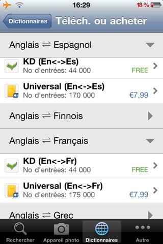 250 dictionnaires en 30 langues dans votre iPhone/Ipad pour 0,79€ au lieu de 5,49€