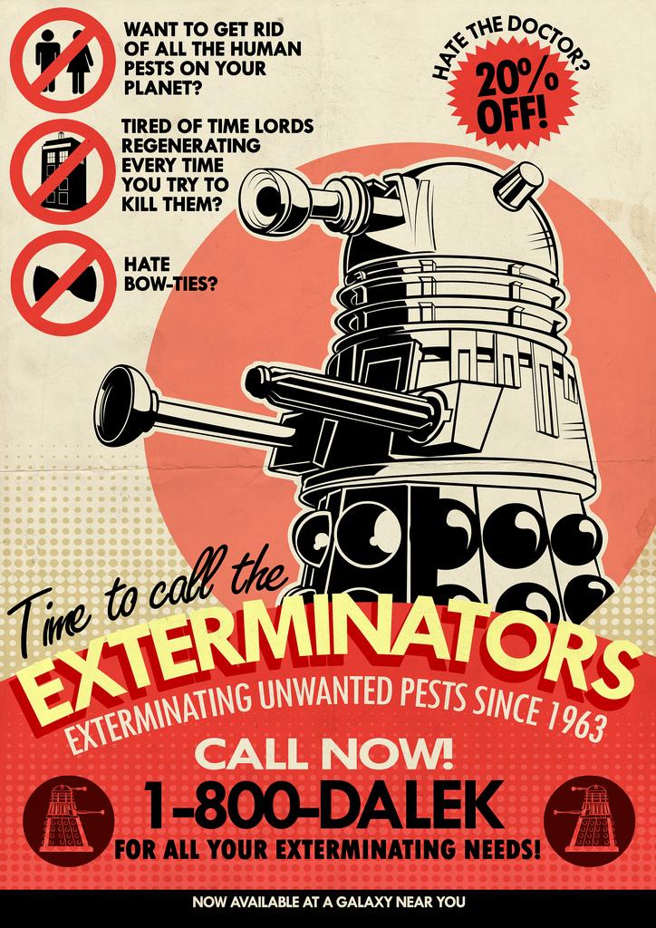 doctor who dalek poster pub fake gnd Une fausse pub oldSchool pour les Daleks