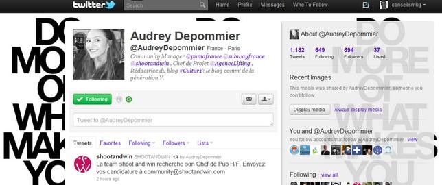 Le Metier de Community Manager : Audrey Depommier (Puma, Subway…)