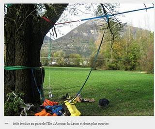 Une vue sur le slack tour de Grenoble !