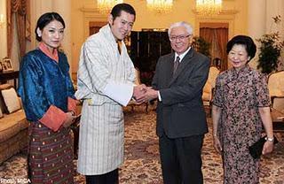 Le Roi du Bhoutan et sa Reine en voyage officiel