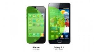 iphone vs galaxy 2 Lécran des futurs iPhones ne sera pas plus grand