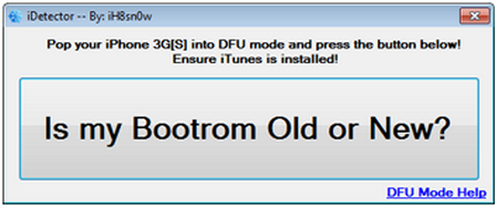 Tutoriel:Connaître si son iPhone 3GS est Old Bootrom ou pas