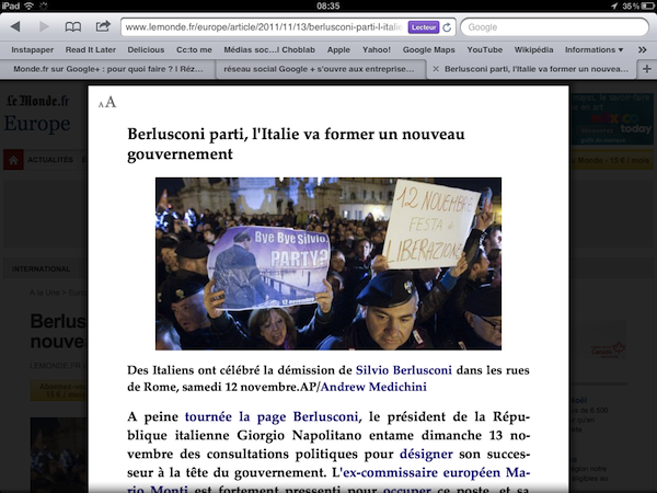 safari lecteur iPad iOS 5 : 15 astuces pour être plus efficace avec votre tablette