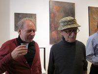 photo de moi : Marcel Zanini et Jackie Berroyer à la galerie L'Oeil du Huit, 11 avril 2011
