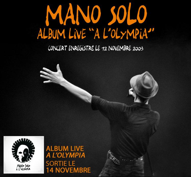 Mano Solo : l’album live à l’Olympia