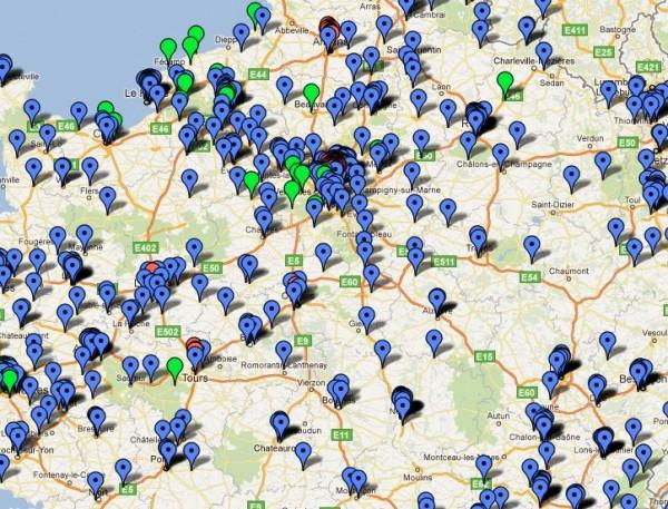 free 600x457 Les antennes Free Mobile sur une carte