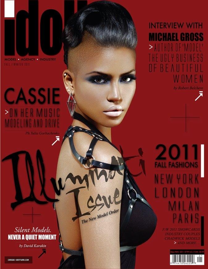 Cassie en couverture du magazine anglais Idol: Illumati issue (Automne/Hiver)