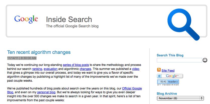 Et ça continue…. Google annonce 10 nouvelles modifications dans l’algorithme !